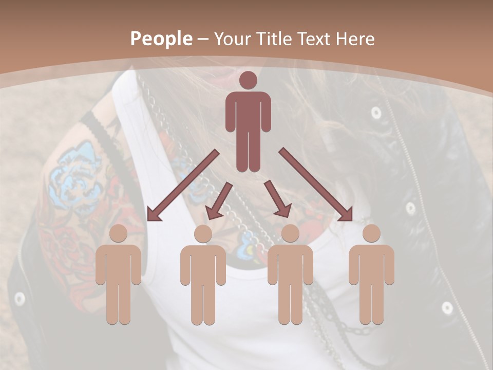 A Woman With A Leather Jacket And Sunglasses Sitting On A Rock PowerPoint Template