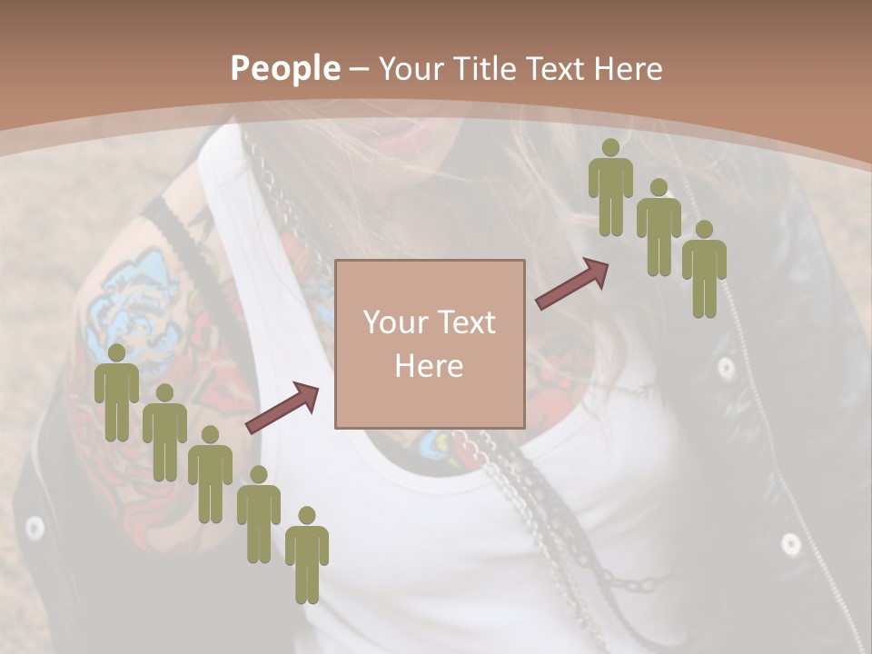 A Woman With A Leather Jacket And Sunglasses Sitting On A Rock PowerPoint Template