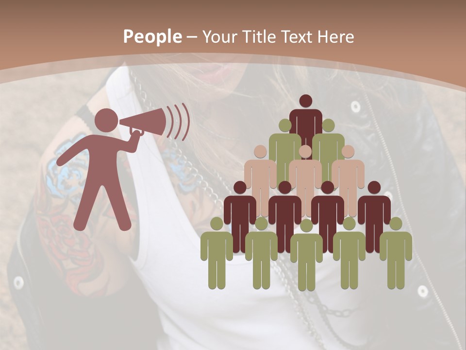 A Woman With A Leather Jacket And Sunglasses Sitting On A Rock PowerPoint Template