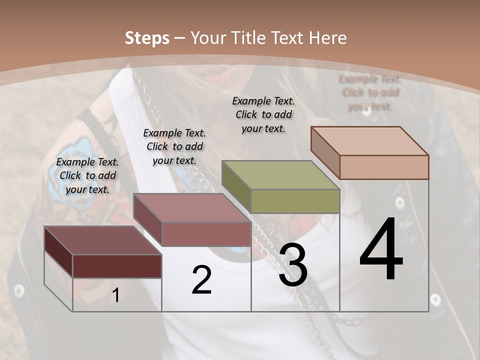 A Woman With A Leather Jacket And Sunglasses Sitting On A Rock PowerPoint Template