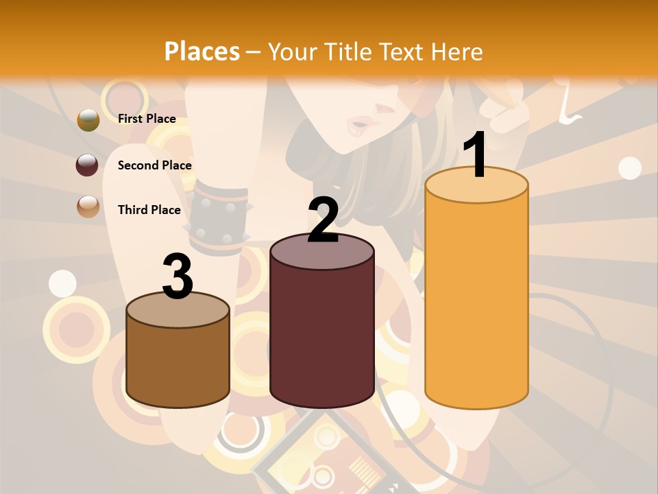 A Woman In A Hat Is Holding A Cell Phone PowerPoint Template