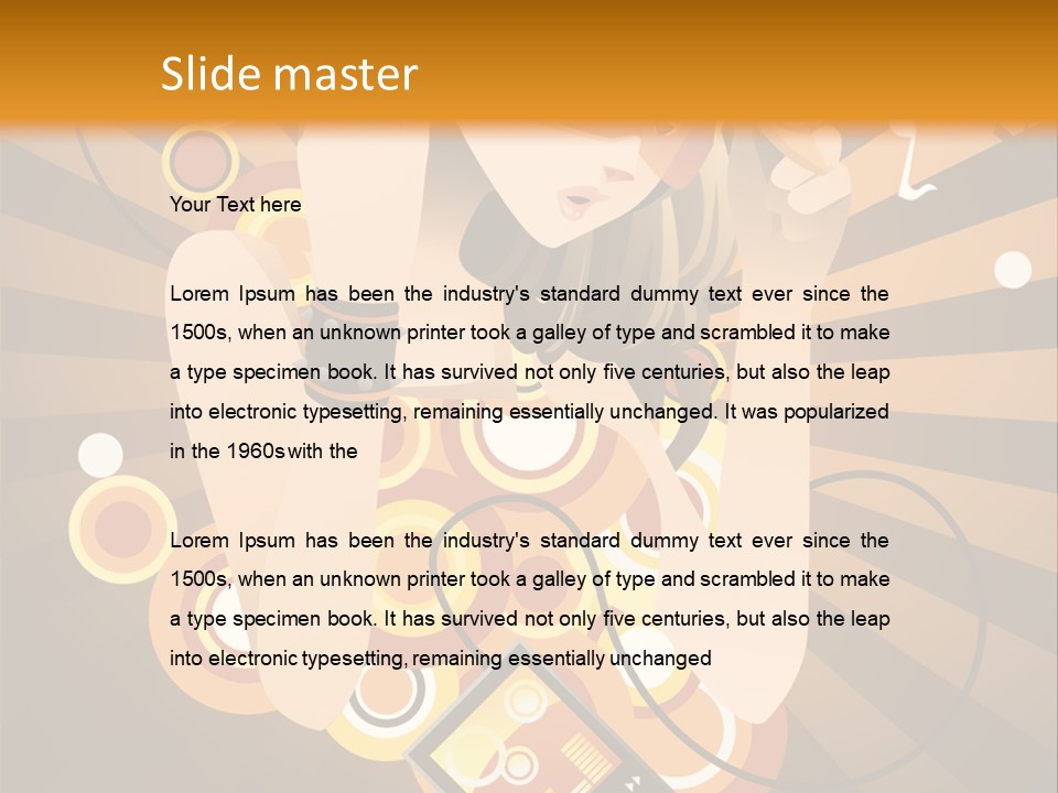 A Woman In A Hat Is Holding A Cell Phone PowerPoint Template