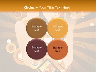 A Woman In A Hat Is Holding A Cell Phone PowerPoint Template