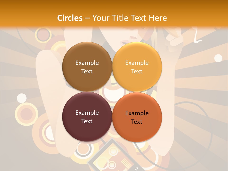 A Woman In A Hat Is Holding A Cell Phone PowerPoint Template