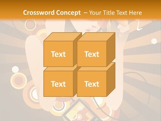 A Woman In A Hat Is Holding A Cell Phone PowerPoint Template