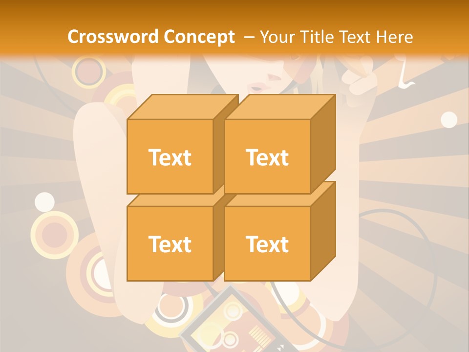 A Woman In A Hat Is Holding A Cell Phone PowerPoint Template
