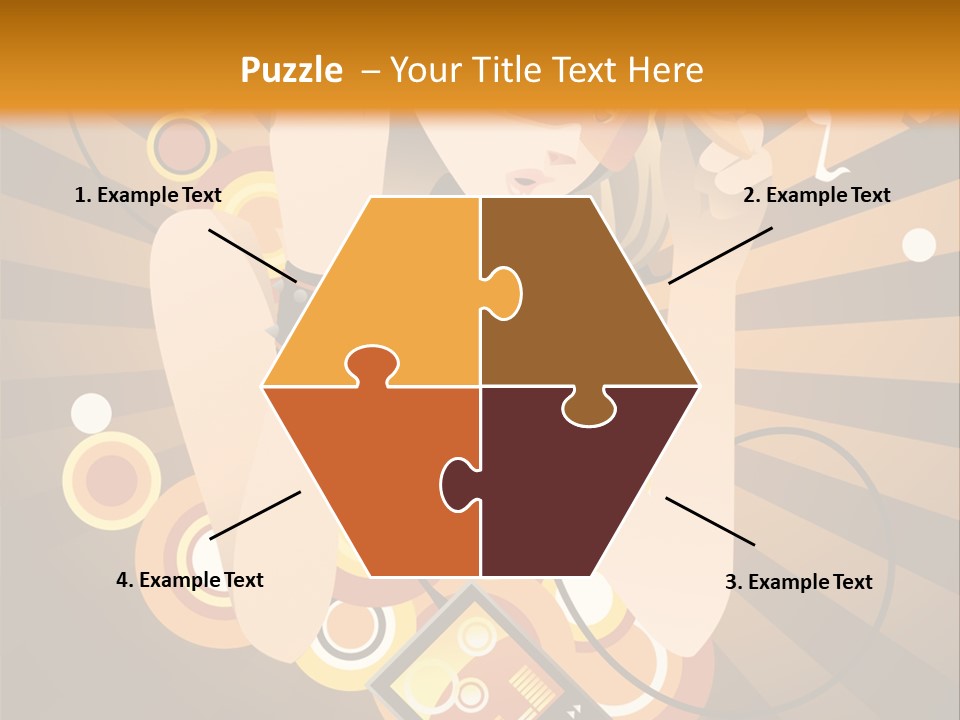 A Woman In A Hat Is Holding A Cell Phone PowerPoint Template