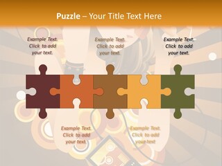 A Woman In A Hat Is Holding A Cell Phone PowerPoint Template