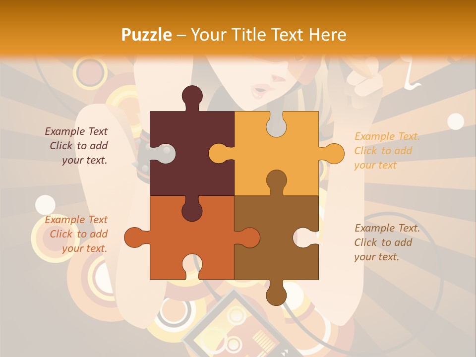 A Woman In A Hat Is Holding A Cell Phone PowerPoint Template