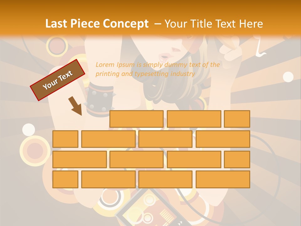 A Woman In A Hat Is Holding A Cell Phone PowerPoint Template