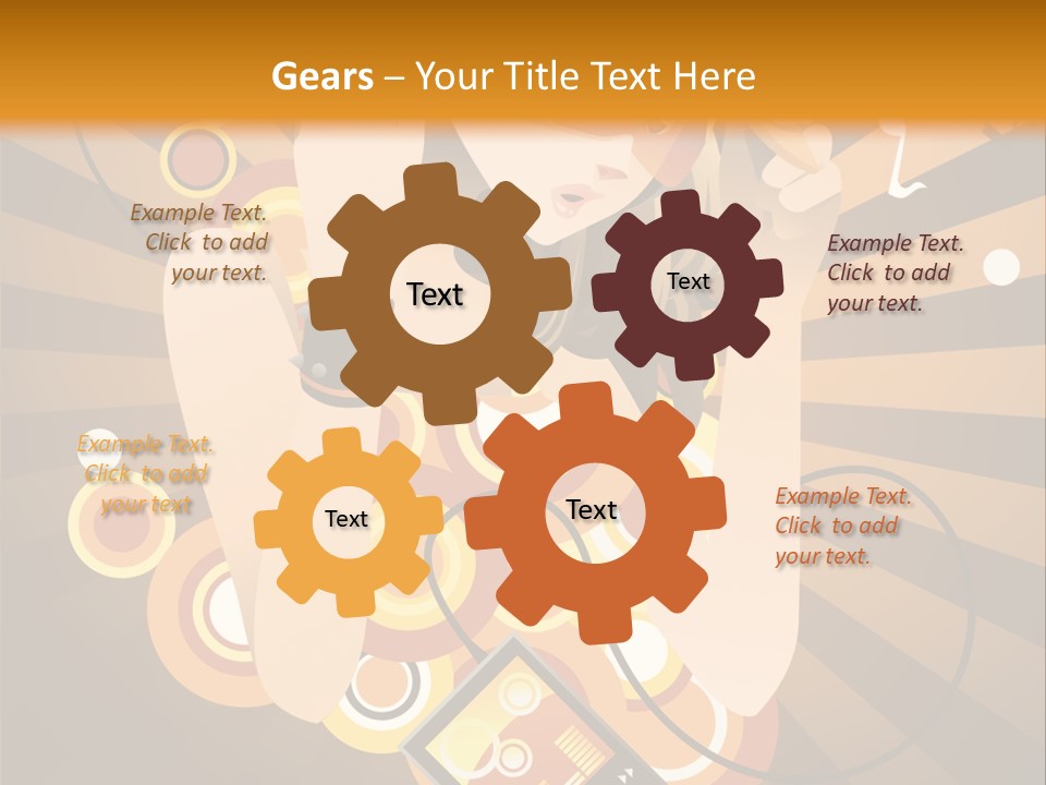 A Woman In A Hat Is Holding A Cell Phone PowerPoint Template