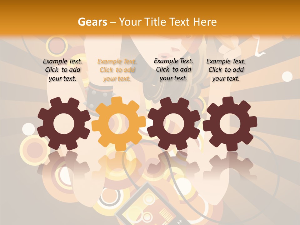 A Woman In A Hat Is Holding A Cell Phone PowerPoint Template