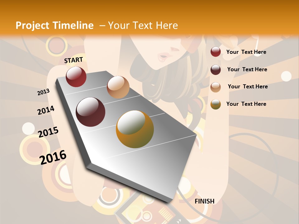 A Woman In A Hat Is Holding A Cell Phone PowerPoint Template