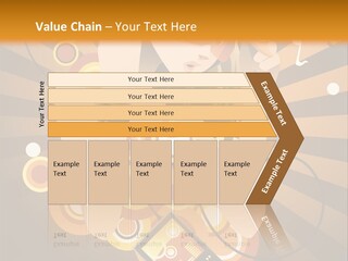 A Woman In A Hat Is Holding A Cell Phone PowerPoint Template