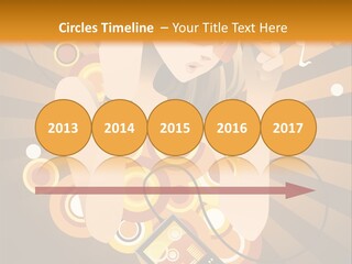 A Woman In A Hat Is Holding A Cell Phone PowerPoint Template