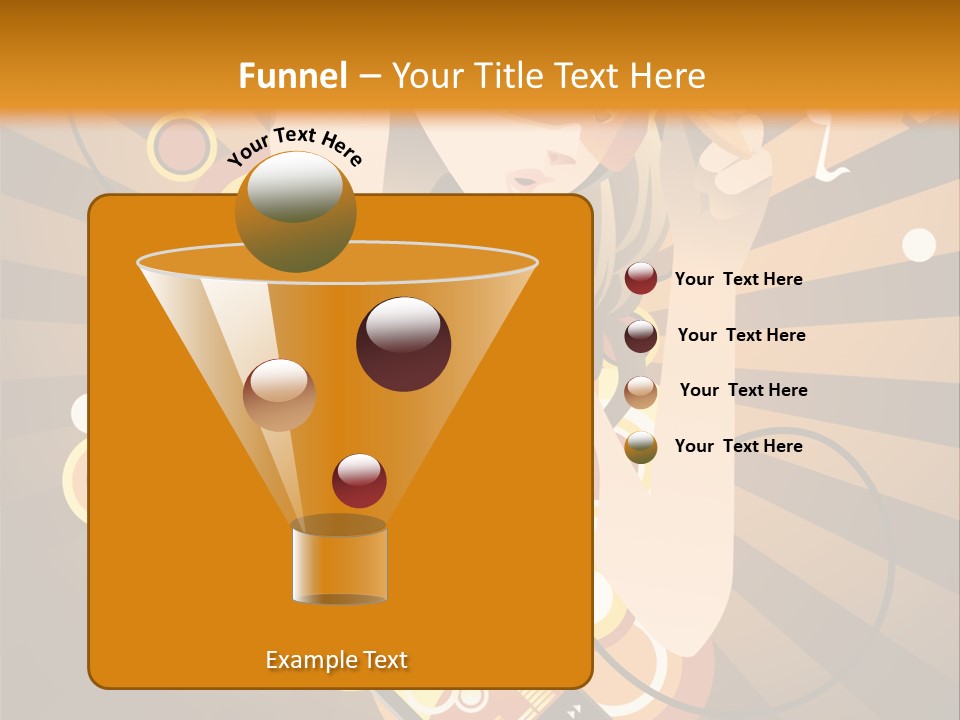 A Woman In A Hat Is Holding A Cell Phone PowerPoint Template