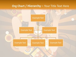 A Woman In A Hat Is Holding A Cell Phone PowerPoint Template