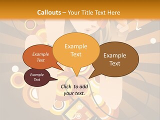 A Woman In A Hat Is Holding A Cell Phone PowerPoint Template