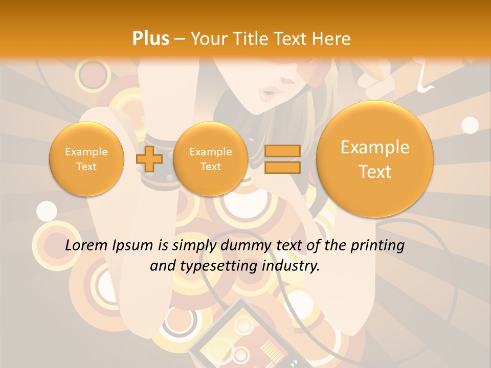 A Woman In A Hat Is Holding A Cell Phone PowerPoint Template