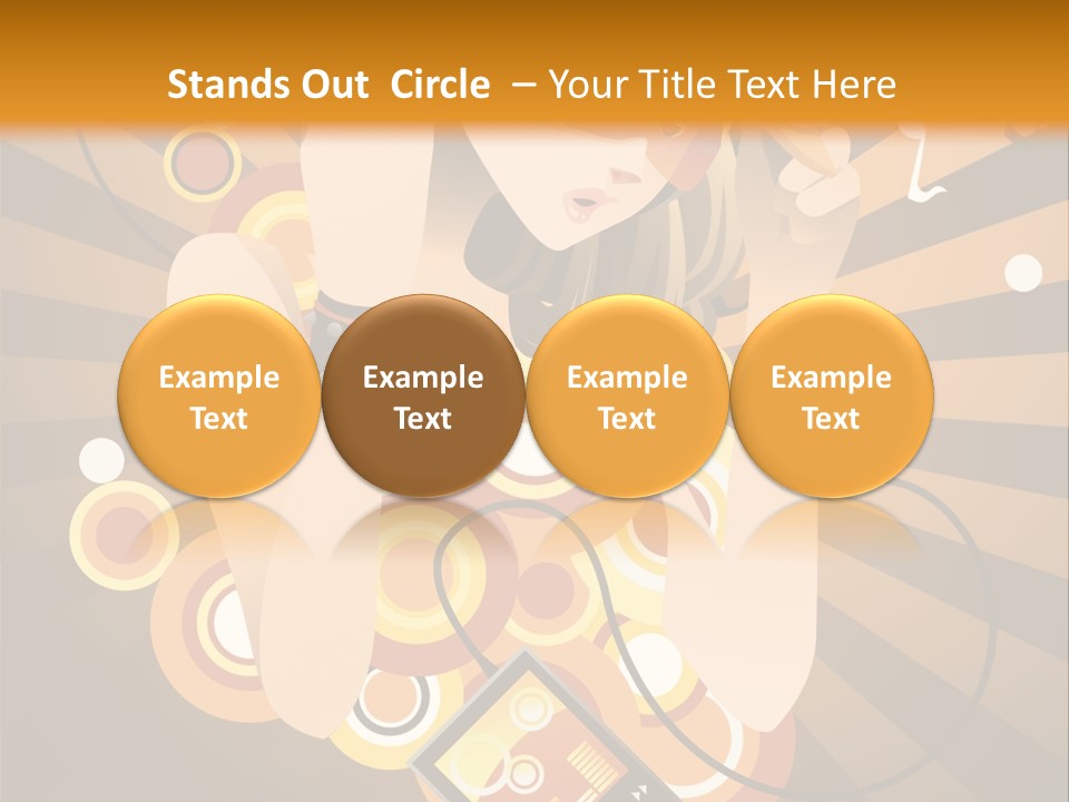 A Woman In A Hat Is Holding A Cell Phone PowerPoint Template