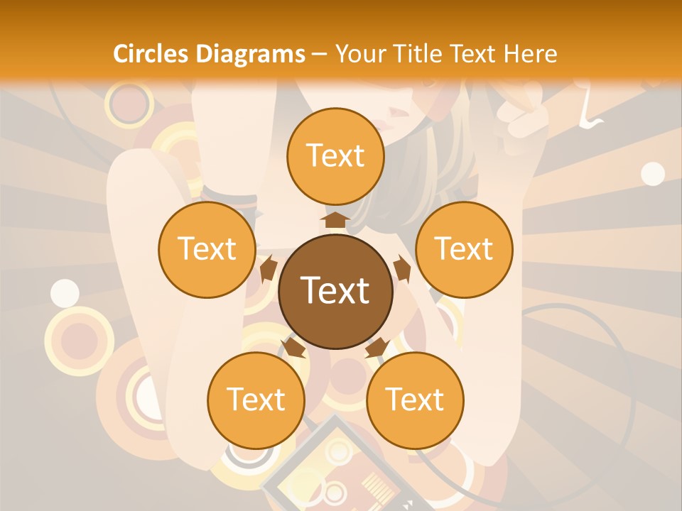 A Woman In A Hat Is Holding A Cell Phone PowerPoint Template