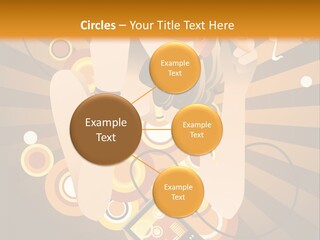 A Woman In A Hat Is Holding A Cell Phone PowerPoint Template