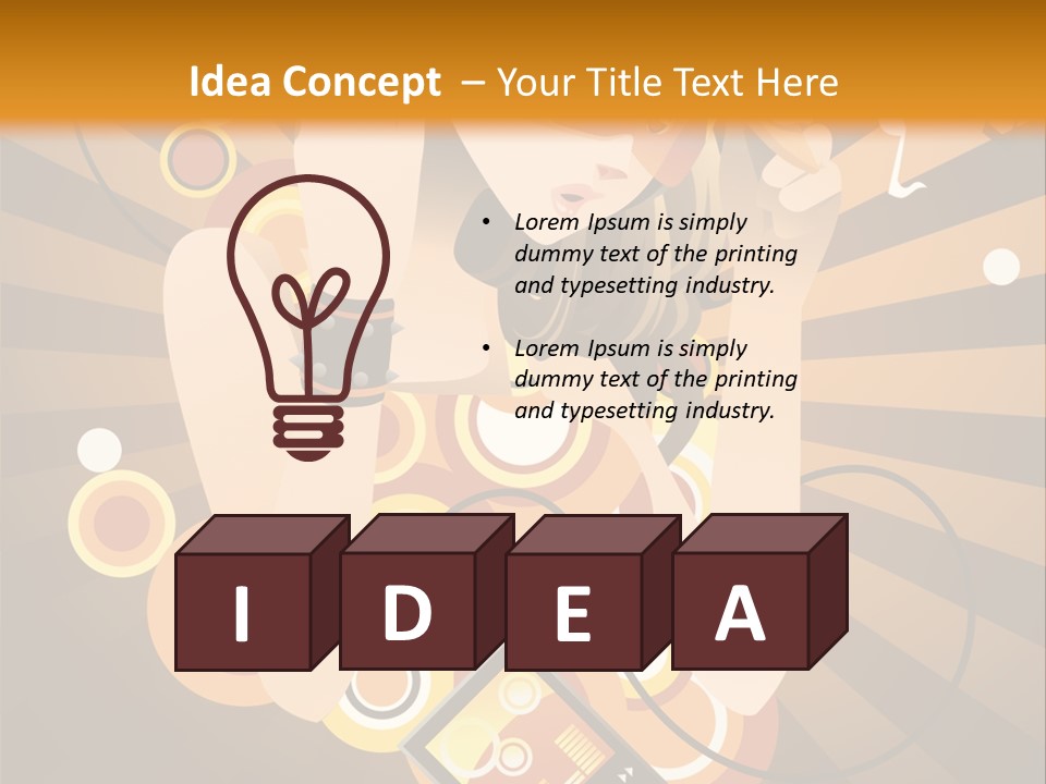 A Woman In A Hat Is Holding A Cell Phone PowerPoint Template