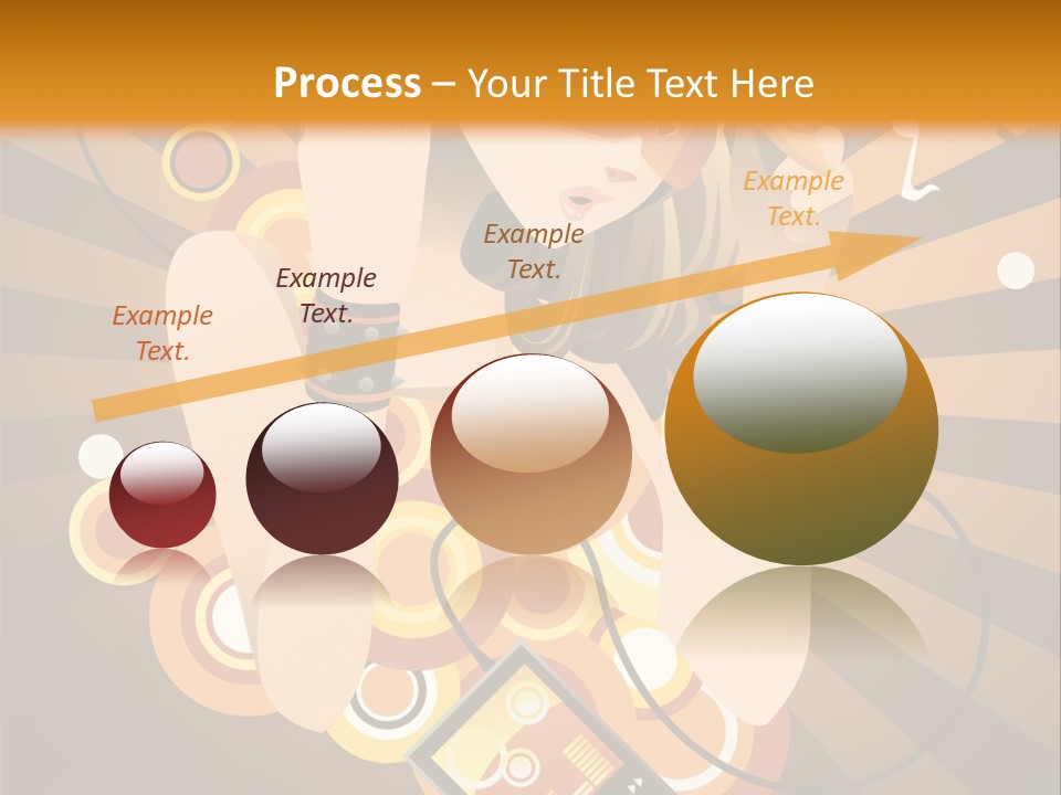 A Woman In A Hat Is Holding A Cell Phone PowerPoint Template