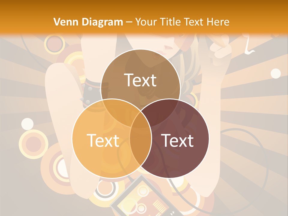 A Woman In A Hat Is Holding A Cell Phone PowerPoint Template