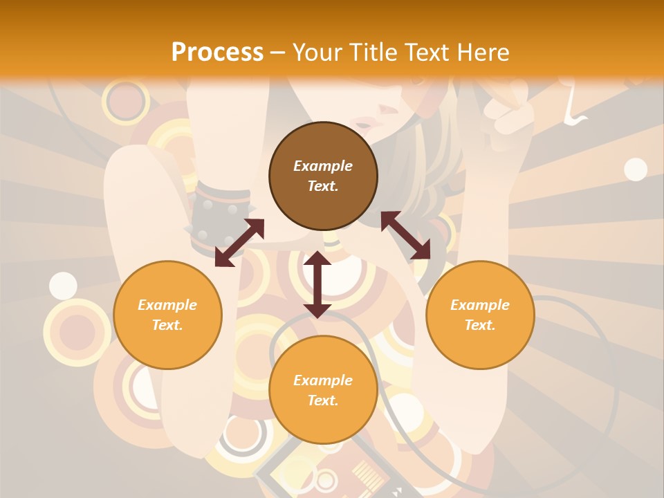 A Woman In A Hat Is Holding A Cell Phone PowerPoint Template