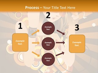 A Woman In A Hat Is Holding A Cell Phone PowerPoint Template