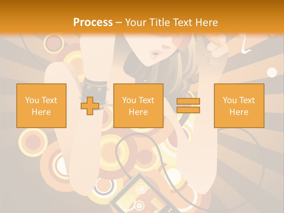 A Woman In A Hat Is Holding A Cell Phone PowerPoint Template