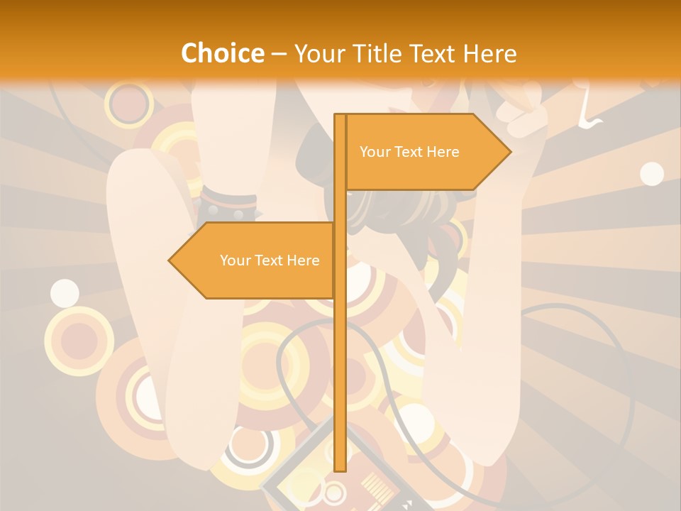 A Woman In A Hat Is Holding A Cell Phone PowerPoint Template