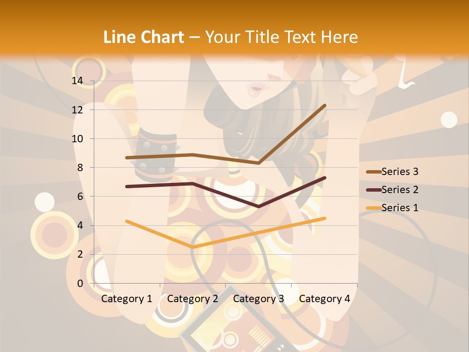 A Woman In A Hat Is Holding A Cell Phone PowerPoint Template