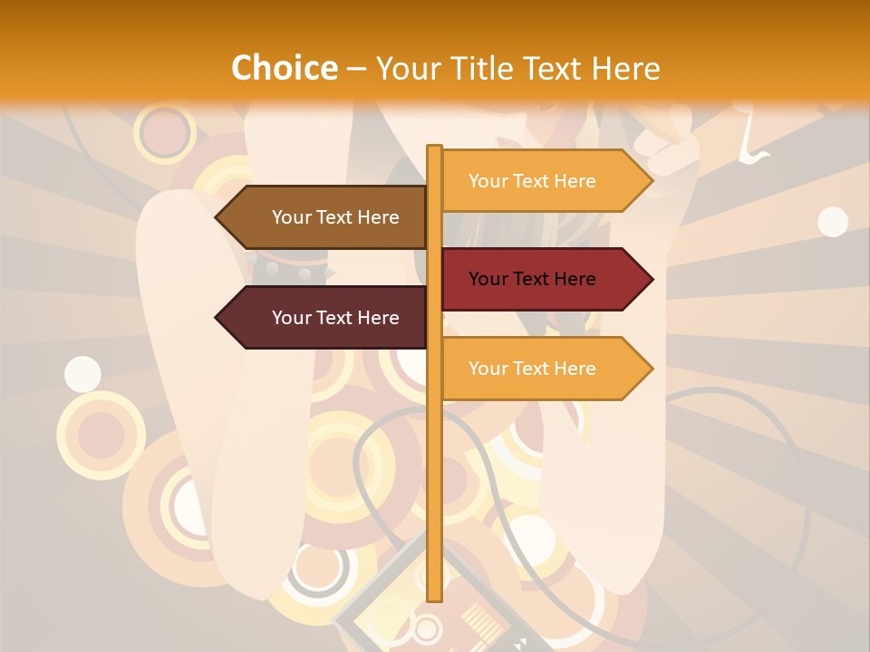 A Woman In A Hat Is Holding A Cell Phone PowerPoint Template