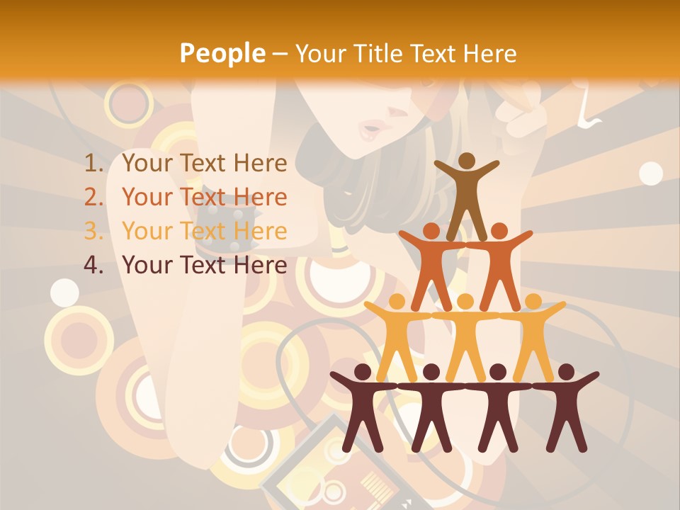 A Woman In A Hat Is Holding A Cell Phone PowerPoint Template