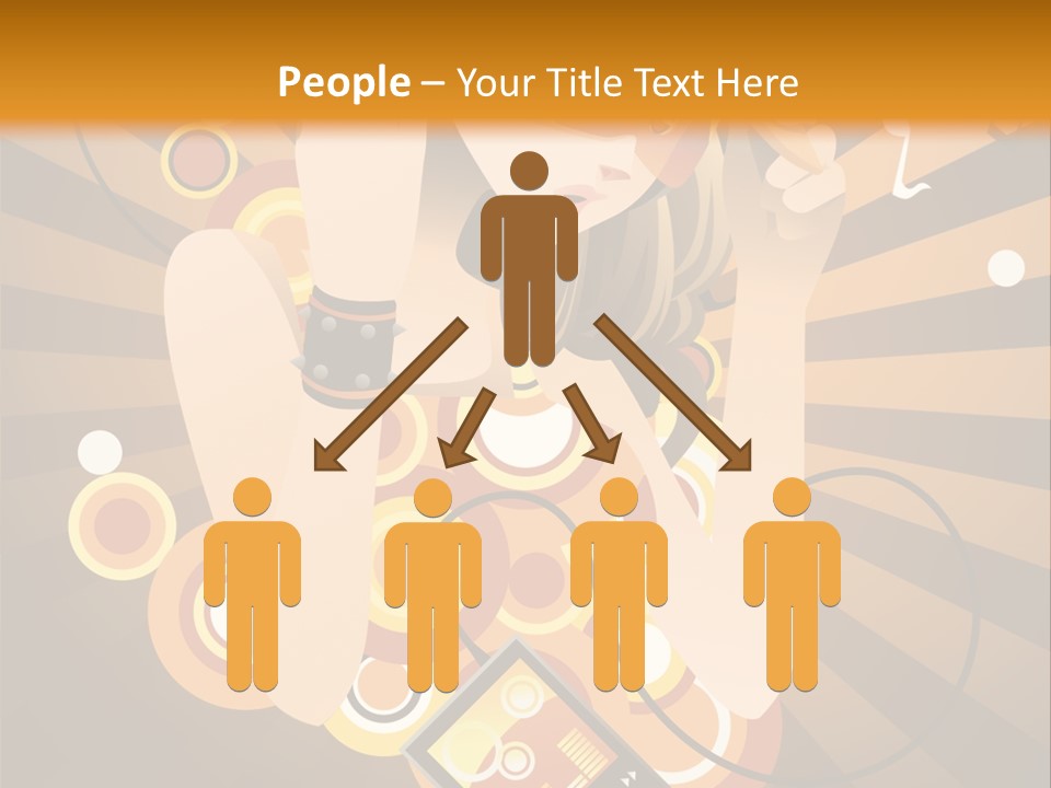 A Woman In A Hat Is Holding A Cell Phone PowerPoint Template