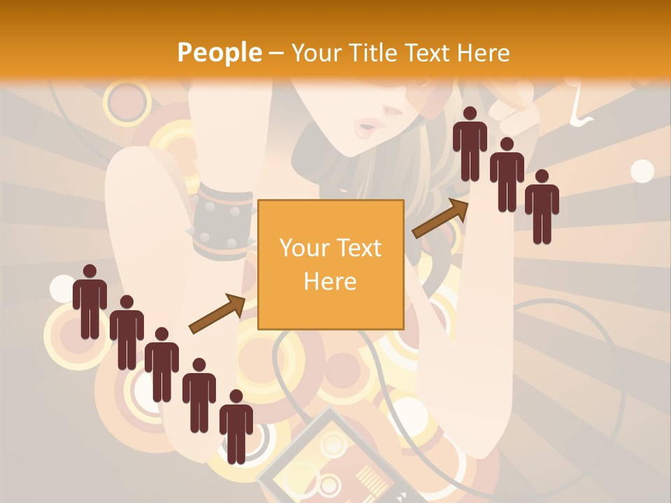 A Woman In A Hat Is Holding A Cell Phone PowerPoint Template