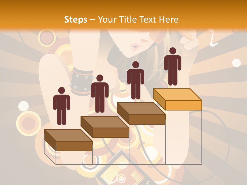 A Woman In A Hat Is Holding A Cell Phone PowerPoint Template