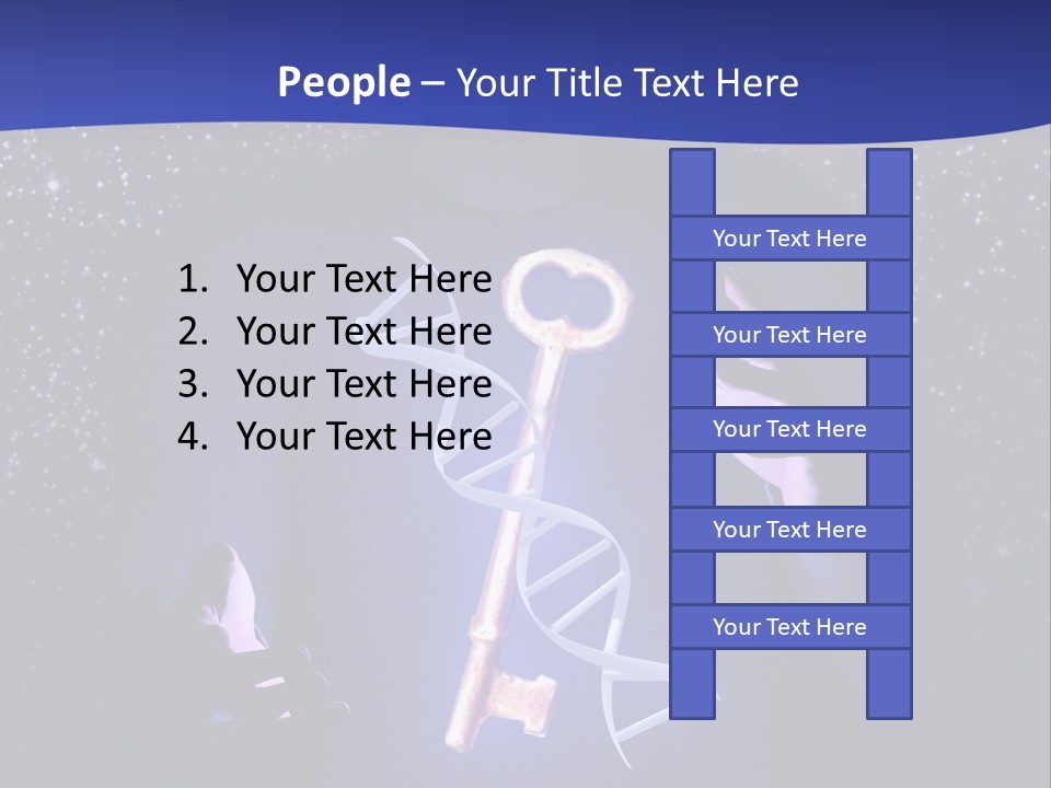 A Man Holding A Glowing Key In His Hands PowerPoint Template