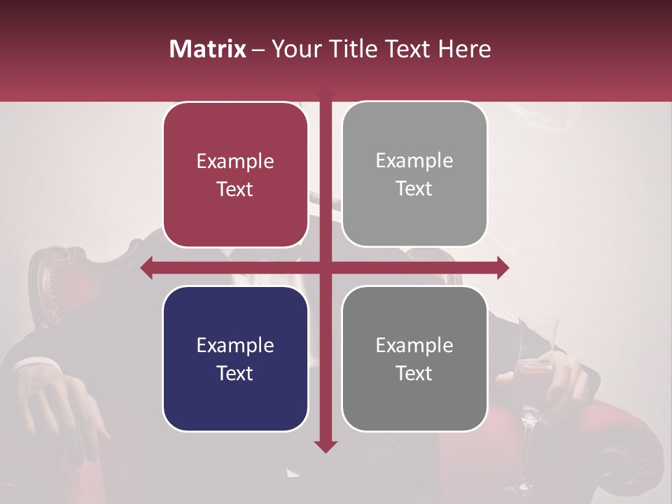 A Man Sitting In A Chair With A Cigarette In His Mouth PowerPoint Template