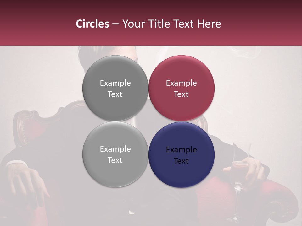 A Man Sitting In A Chair With A Cigarette In His Mouth PowerPoint Template