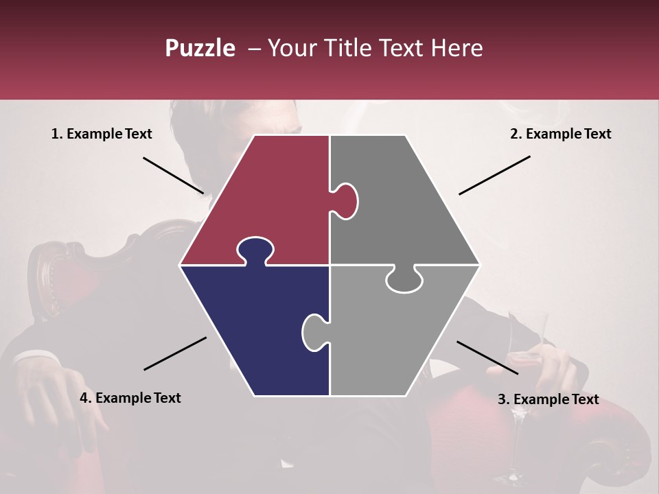 A Man Sitting In A Chair With A Cigarette In His Mouth PowerPoint Template