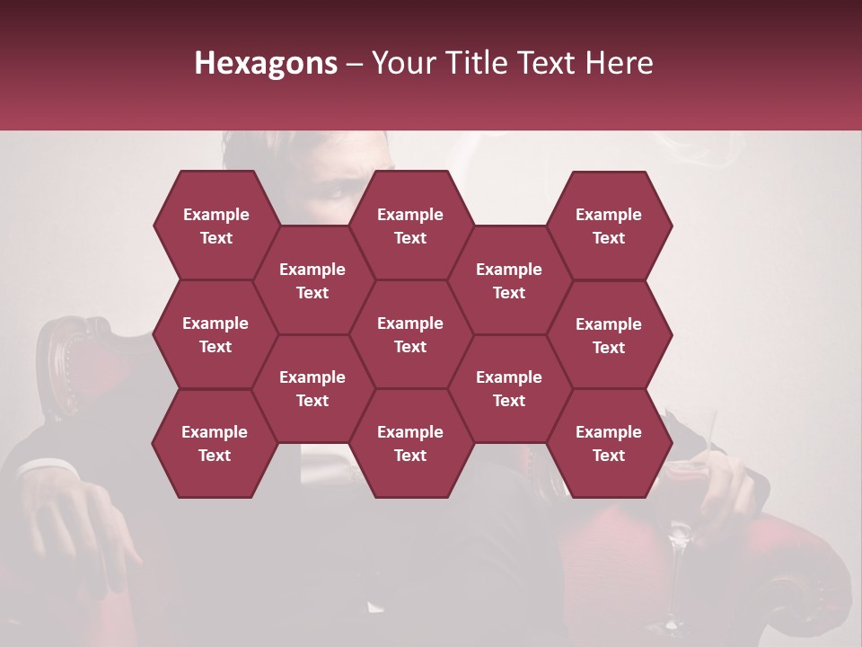 A Man Sitting In A Chair With A Cigarette In His Mouth PowerPoint Template