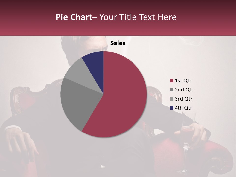 A Man Sitting In A Chair With A Cigarette In His Mouth PowerPoint Template