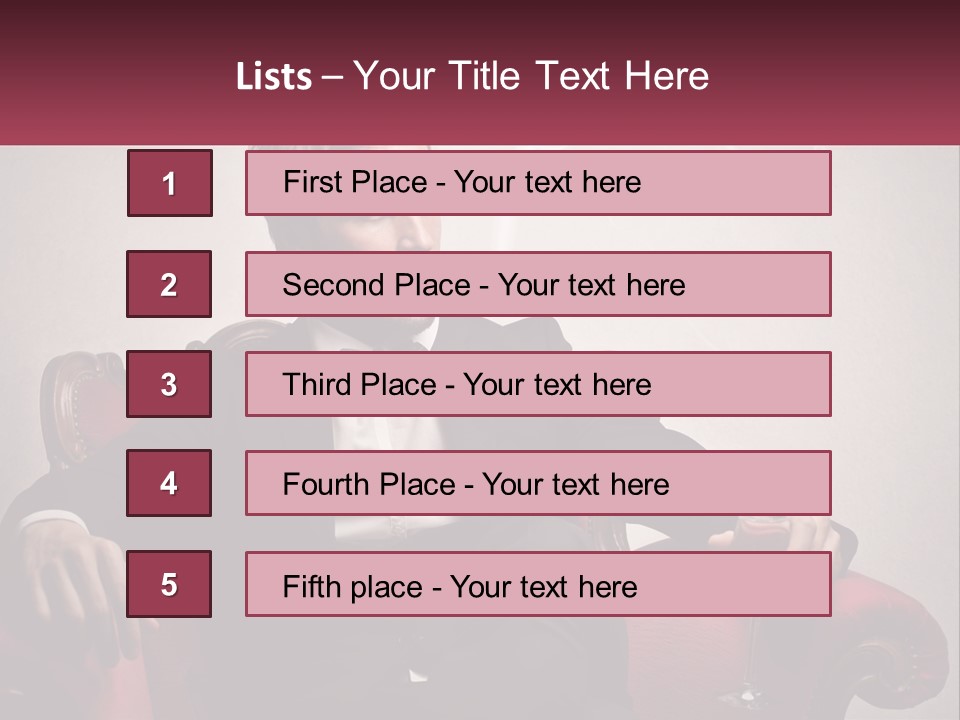 A Man Sitting In A Chair With A Cigarette In His Mouth PowerPoint Template