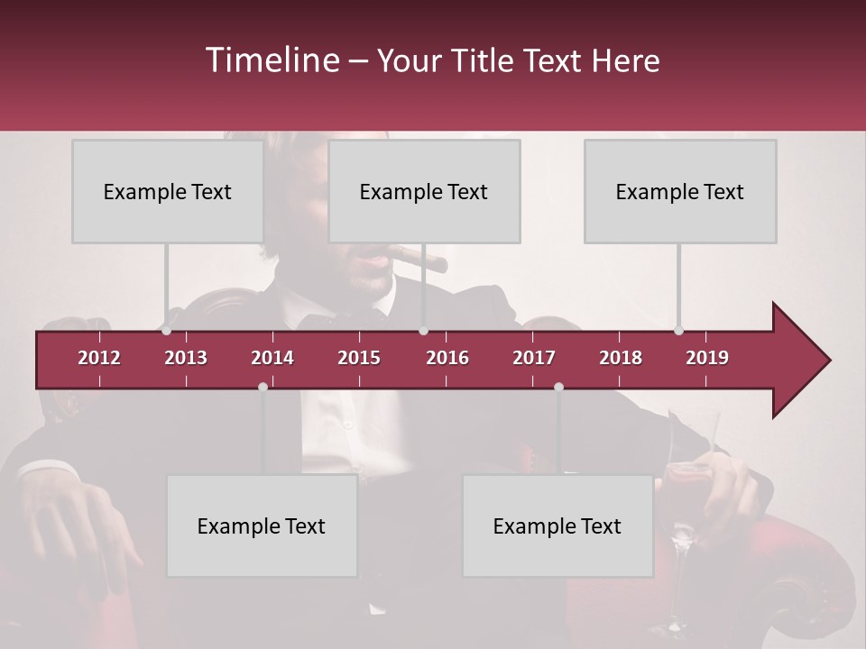 A Man Sitting In A Chair With A Cigarette In His Mouth PowerPoint Template
