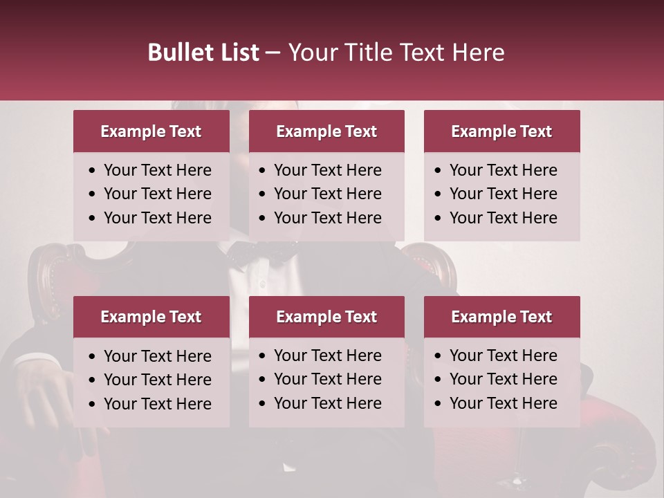 A Man Sitting In A Chair With A Cigarette In His Mouth PowerPoint Template