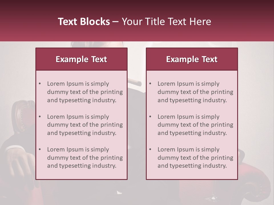 A Man Sitting In A Chair With A Cigarette In His Mouth PowerPoint Template