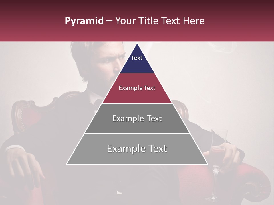 A Man Sitting In A Chair With A Cigarette In His Mouth PowerPoint Template